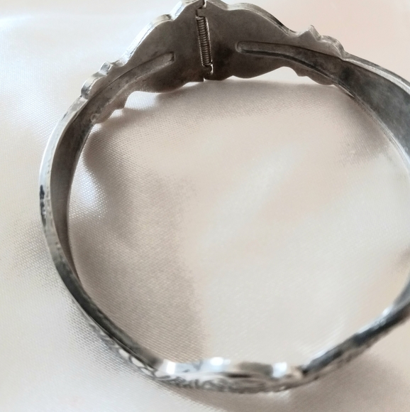 VTG Double Snake Silver Clamper Bangle Bracelet - Picture 5 of 7